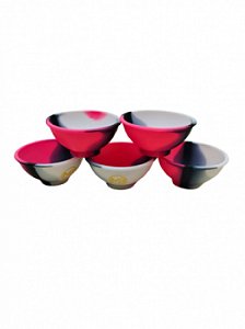 Cuia de Silicone Mr Baba Grande Branco/Preto