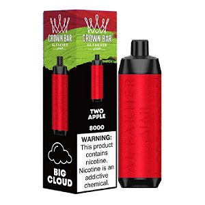 Crown Bar 8000 Puffs Al Fakher Two Apple