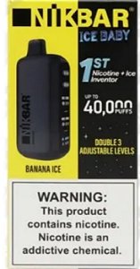 Nikbar Ice Baby 40k Puffs Banana Ice