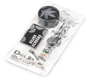 Pipe de Vidro D&k C/ Dichavador de Metal