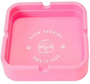 Cinzeiro Silicone Slow Burning Rosa