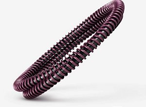 Mangueira Silicone Antichamas Helix Preto Com Elo Roxo