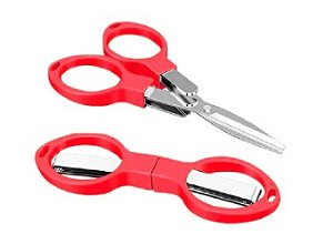 Tesoura Luxx Dobravel Vermelho