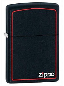 Isqueiro Zippo Logo Black And Red