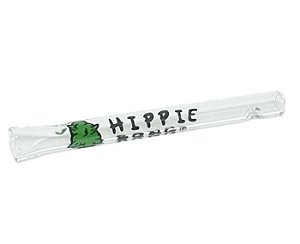 Piteira de Vidro Hippie Bong Longa Com Bucal 5,5cm