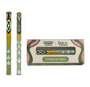 Piteira de Vidro Hippie Bong Girls In Green Florzine 5mm