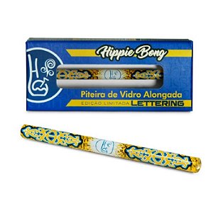 Piteira de Vidro Hippie Bong Alongada Lettering 5mm