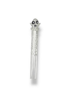 Piteira de Vidro Hippie Bong Miniatura Fantasma 6mm