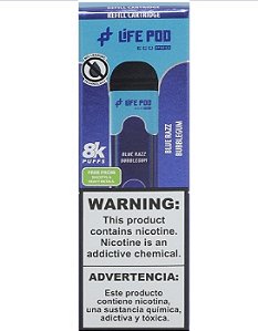 Refil Life Pod 8000 Puffs Blue Razz Bubblegum