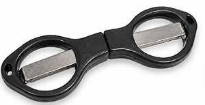 Tesoura Moon Dobravel Plastico Preto