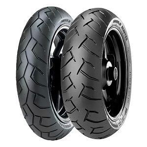 Par Pneu 100/80-16 + 120/80-16 Diablo Scooter Pirelli Sem Câmara