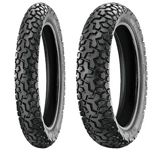 Par Pneu Moto 90/90-19 e 110/90-17 K280 TRAIL ON OFF TT Kenda