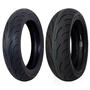 Par Pneu 120/70-17 + 190/55R17 KM1 Kenda Sem Câmara