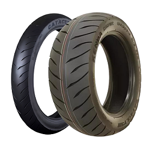 Par Pneu 130/90B16 + 170/80B15 K6702 Cataclysm Kenda Sem Câmara