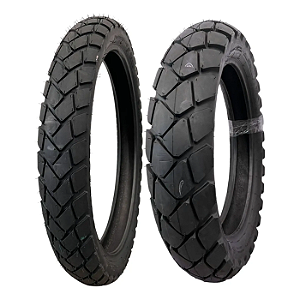 Par Pneu 110/80-19 + 150/70R17 Tourance Metzeler Sem Câmara