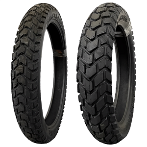 Par Pneu 90/90-21 + 120/80-18 MT60 Pirelli Uso Com Câmara