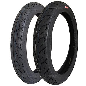 Par Pneu Moto 80/100-18 e 90/90-18 K677 THORAX TL Kenda