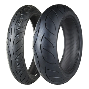 Par Pneu 120/70R17 + 190/55R17 Sportec M7 Metzeler Sem Câmara