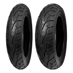 Par Pneu 130/80B17 + 150/80B16 Night Dragon Pirelli Sem Câmara
