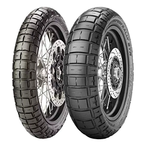 Par Pneu 90/90-21 + 150/70R18 Scorpion Rally STR Pirelli Sem Câmara