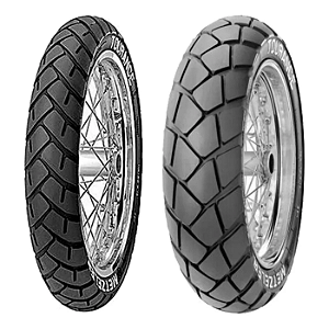 Par Pneu 80/90-21 + 120/90-17 Tourance Metzeler Com Câmara