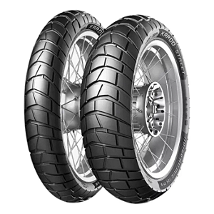Par Pneu 90/90-21 + 130/80R17 Karoo Street Metzeler Sem Câmara