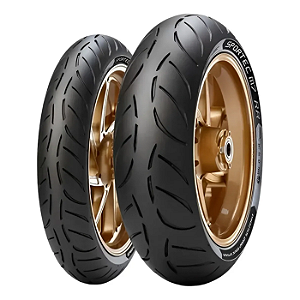 Par Pneu 120/70R17 + 160/60R17 Sportec M7 Metzeler Sem Câmara