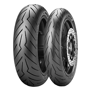 Par Pneu 120/70R15 + 160/60R14 Diablo Rosso Scooter Pirelli Sem Câmara