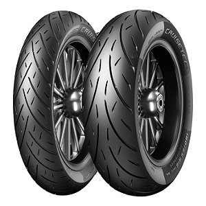 Par Pneu 130/60B19 + 260/40R18 Cruisetec Metzeler Sem Câmara