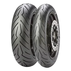 Par Pneu 120/70R17 + 160/60R15 Diablo Rosso Scooter Pirelli Uso Sem Câmara