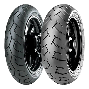 Par Pneu 100/80-14 + 120/70-14 Diablo Scooter Pirelli Sem Câmara