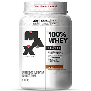 100% Whey Max Titanium - Brownie Rafael Brandão (900g)