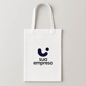 Ecobag Branca Personalizada | Poliéster 20x30cm | Alça Reforçada | Sua Logo Aqui!