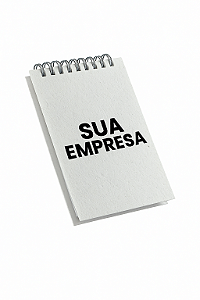 Caderneta Rascunho Personalizada | Frente Branca | 100 Folhas | 9x14cm | Perfeita Para Brindes