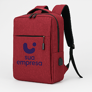 Mochila Corporativa Personalizada com USB | Resistente e à Prova d’Água | Sua Logo Aqui!