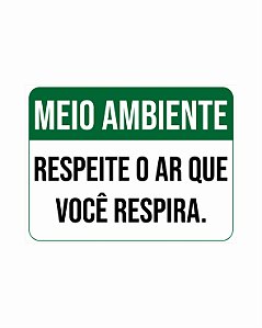 Placa Meio Ambiente Ps+Vinil Adesivo+Impressão Digital 40 X 30 cm