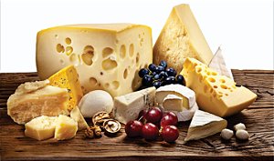 Vinil Adesivo Decorativo Tema Queijos - 120x70 cm