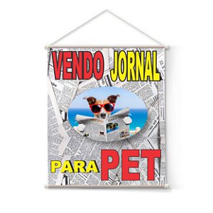 Banner Lona Jornal Para Pet - 60x80 Cm