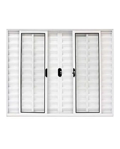 Janela Veneziana 6 Folhas Alumínio Branco| Linha Soft
