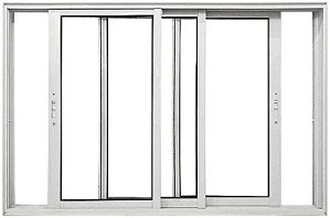 Janela Vitro 3 Folhas Móveis em Alumínio Branco| Linha Premium