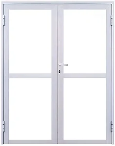 Porta Central de Abrir 2 Folhas em Alumínio Branco | Linha 25 – Design Moderno e Alta Durabilidade