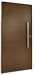 Porta de Alumínio Padrão Cerejeira com Puxador | Design Sofisticado e Alta Durabilidade