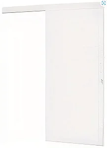 Porta de Correr Suspensa Lambril em Alumínio Branco com Fechadura de Segurança | Design Moderno e Alta Durabilidade