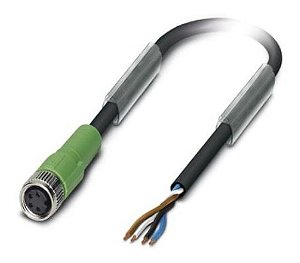 Cabo Para Sensor Conector M8, 4 Pinos, Reto, 3m, Phoenix