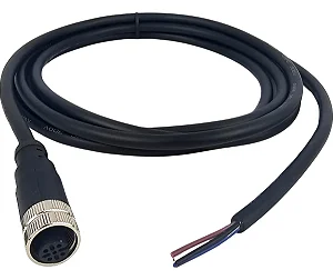 Conector Sensor M12 5 Pinos Fêmea Reto Com Cabo 2 Metros