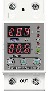 Rele Protetor Sobre E Sub Tensão E Corrente 40a/220v Tomzn