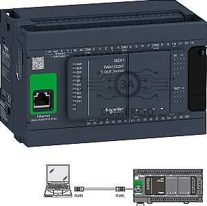 Clp Schneider Modicon M241 Tm241ce24t 24e/s Modbus Ethernet