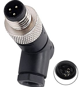 Conector Para Sensor M8 3 Pinos Macho 90° Novo Com Nota