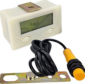 Contador Digital De Impulso 5 Dígitos Com Sensor Magnético