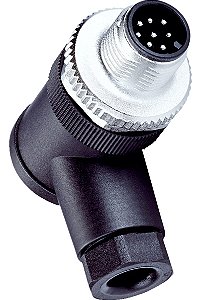 Conector Para Sensor M12 8 Pinos Macho 90° Pg7 Novo Com Nf